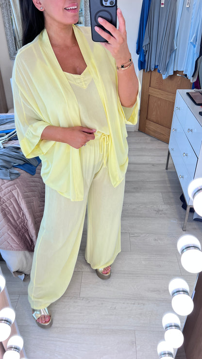 Indiyah 3 Piece Wide Leg Trouser  Set