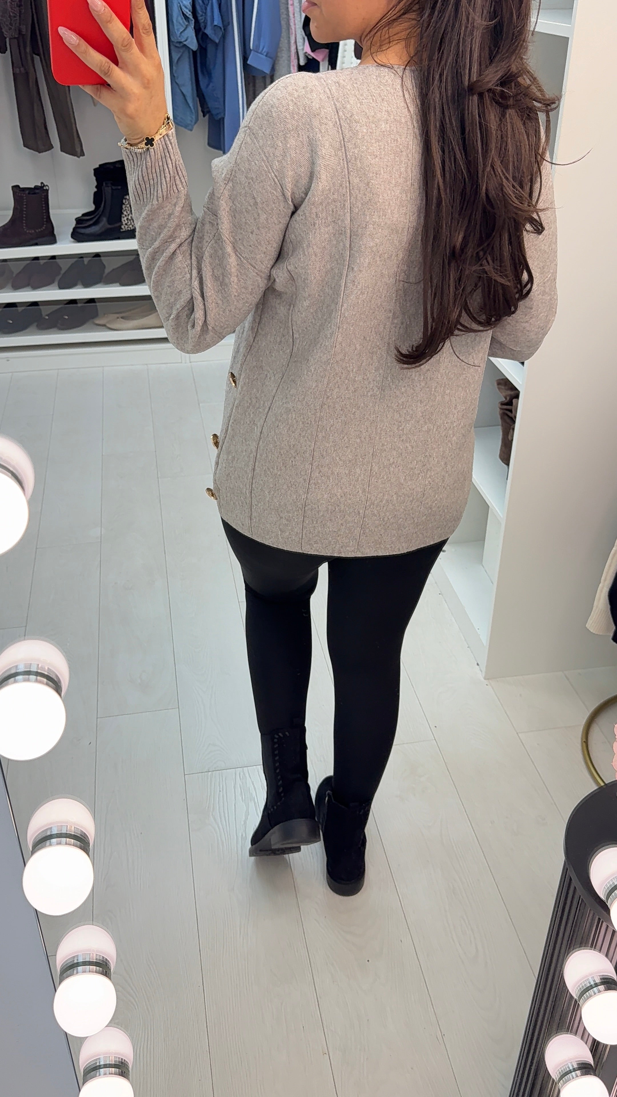 Nicolina Button Detail Knit Jumper