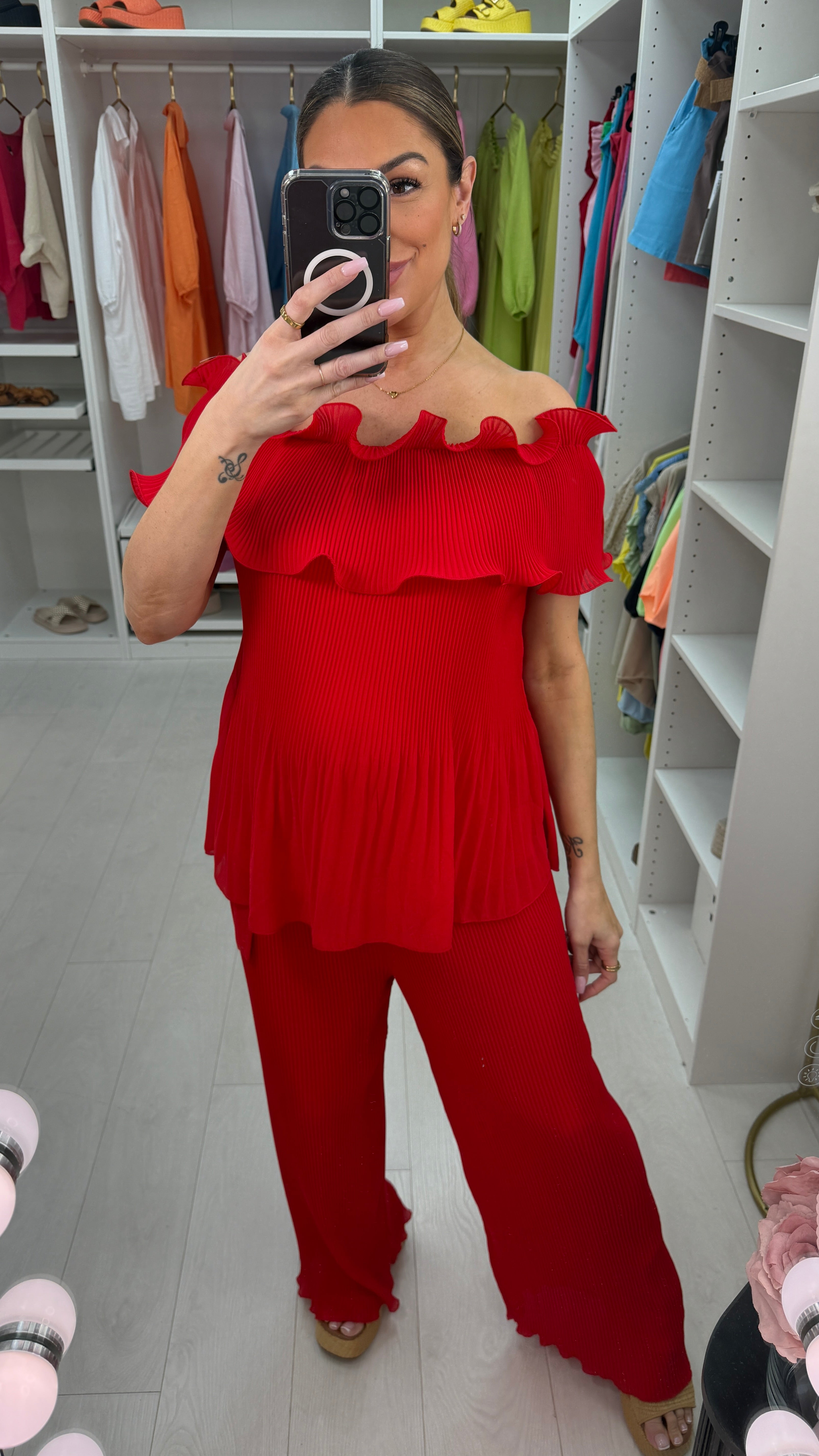 Skyla Ruffle Pleated Co-Ord Set