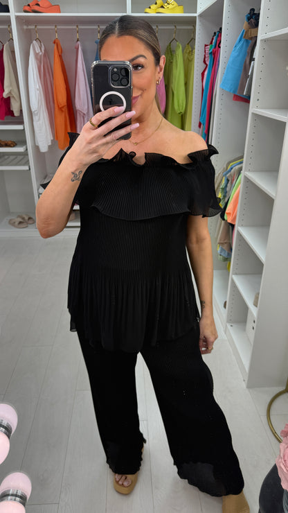 Skyla Ruffle Pleated Co-Ord Set