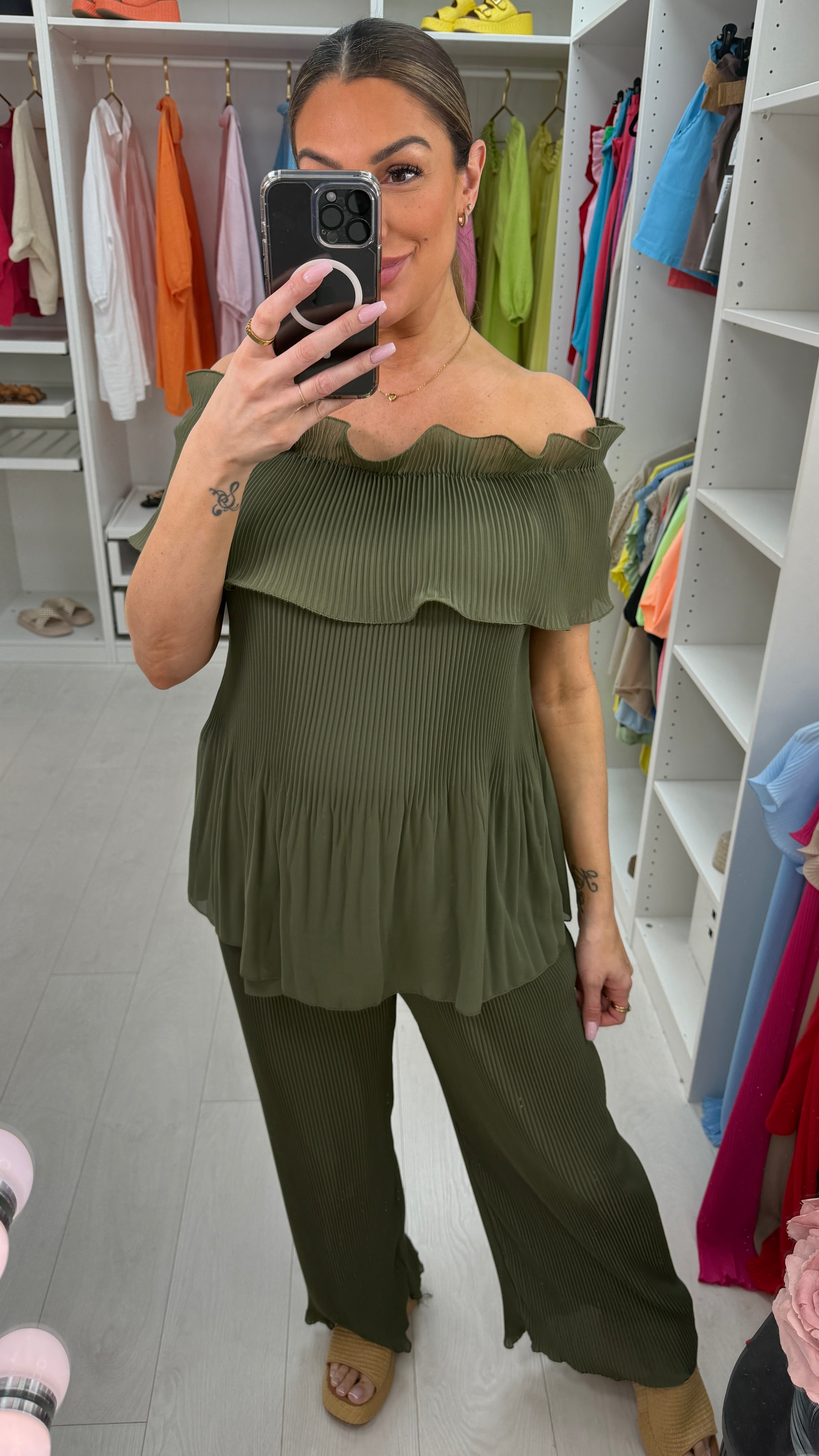 Skyla Ruffle Pleated Co-Ord Set