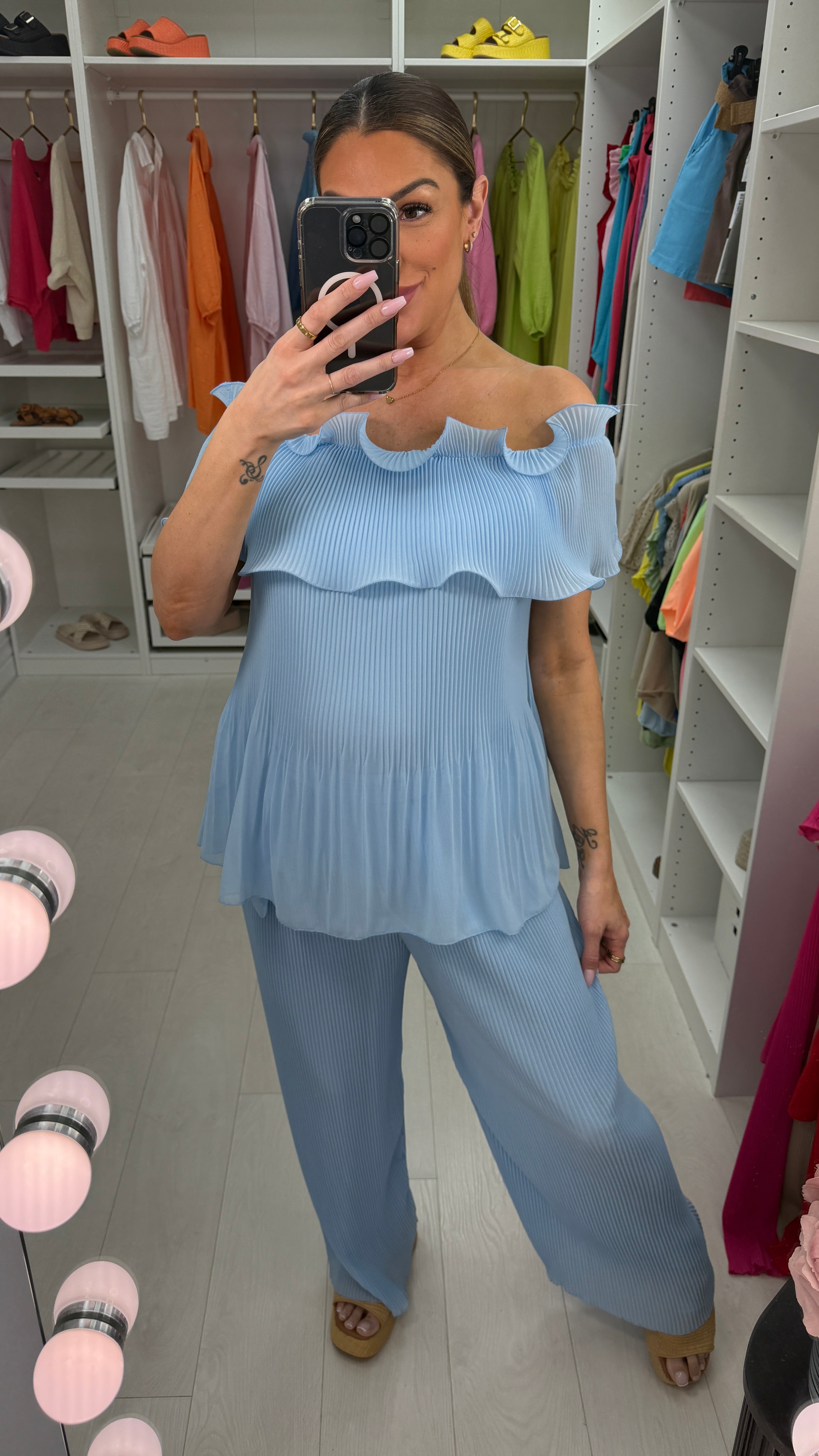 Skyla Ruffle Pleated Co-Ord Set