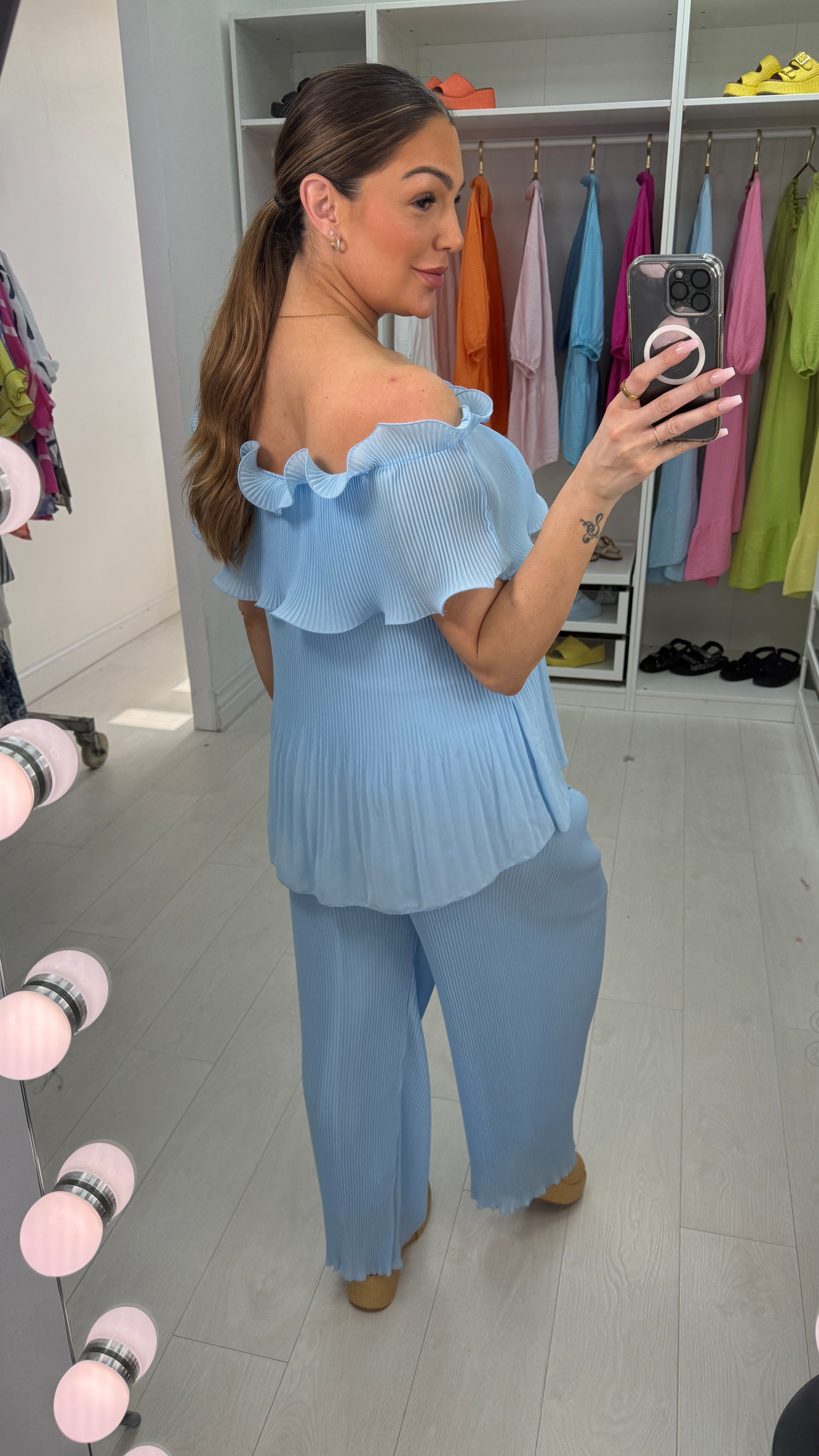 Skyla Ruffle Pleated Co-Ord Set