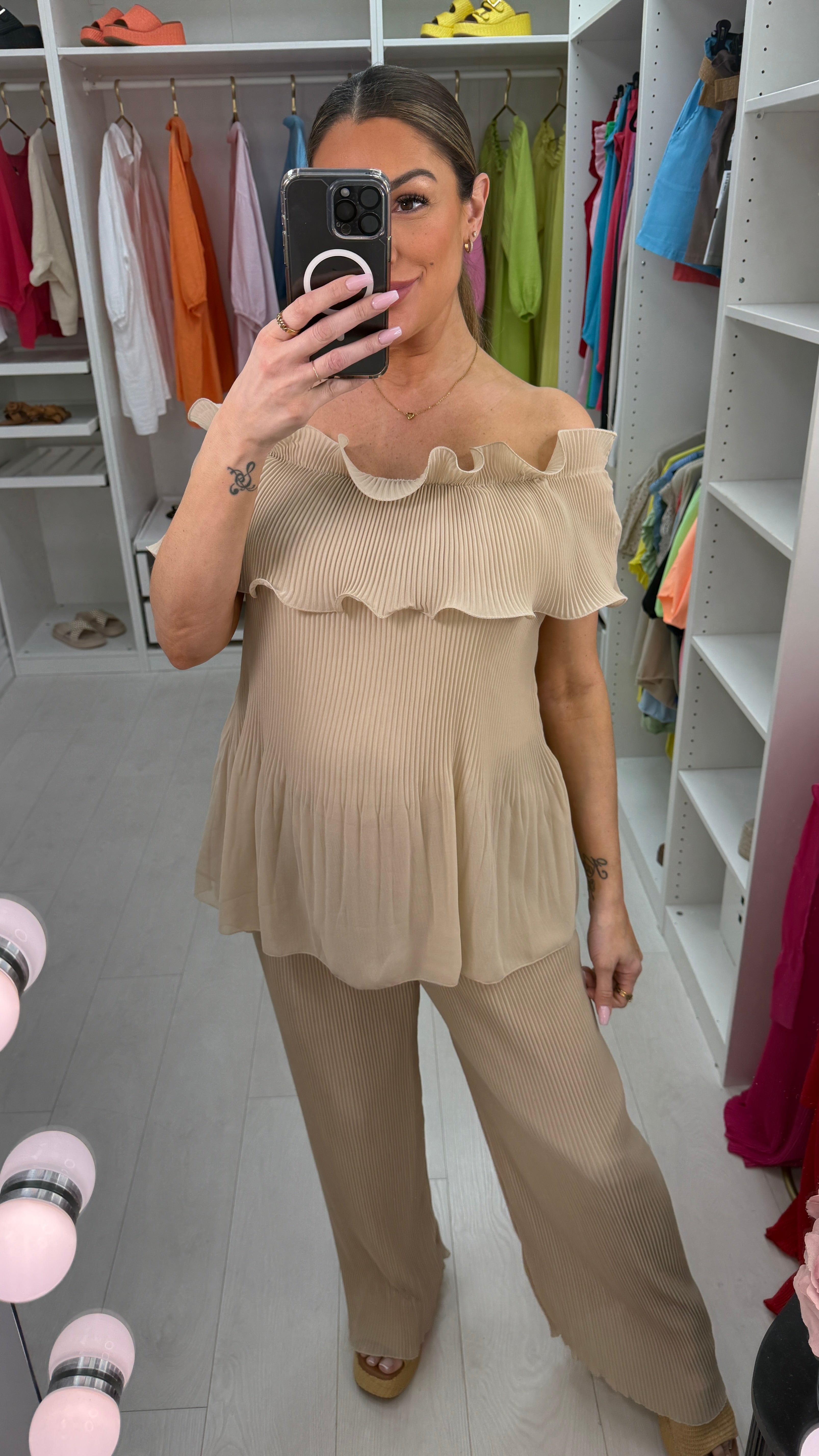 Skyla Ruffle Pleated Co-Ord Set