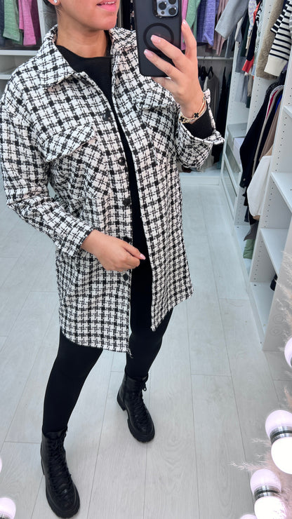 Cecilia Checked Oversized Shacket