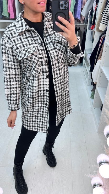 Cecilia Checked Oversized Shacket