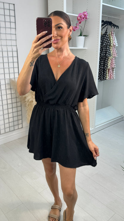 Utopia Plain V Neck Playsuit