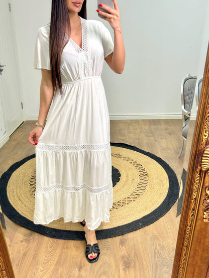 Cristi Crochet Detail Maxi Dress