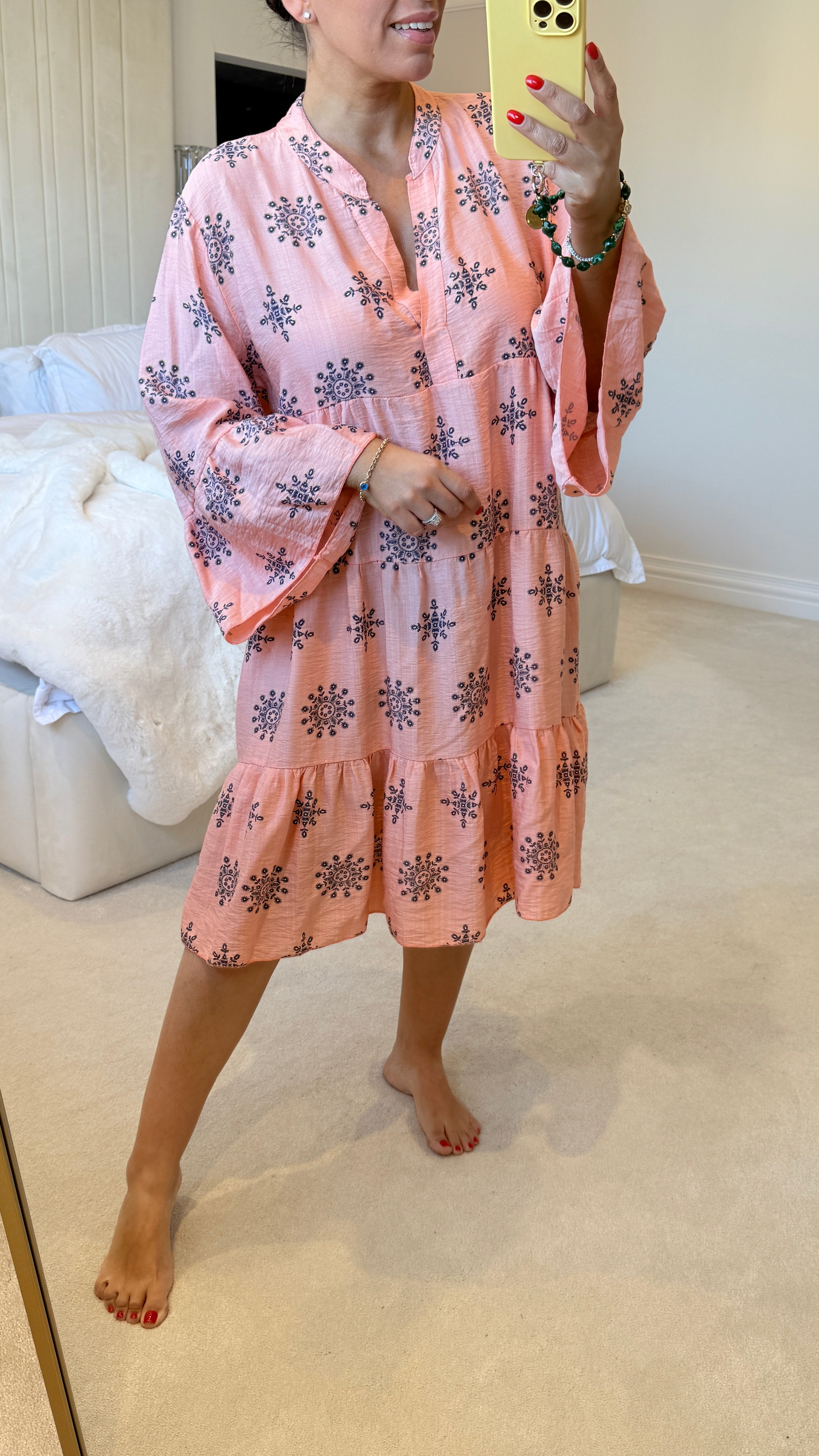 Emory V-Neck Smock Dress