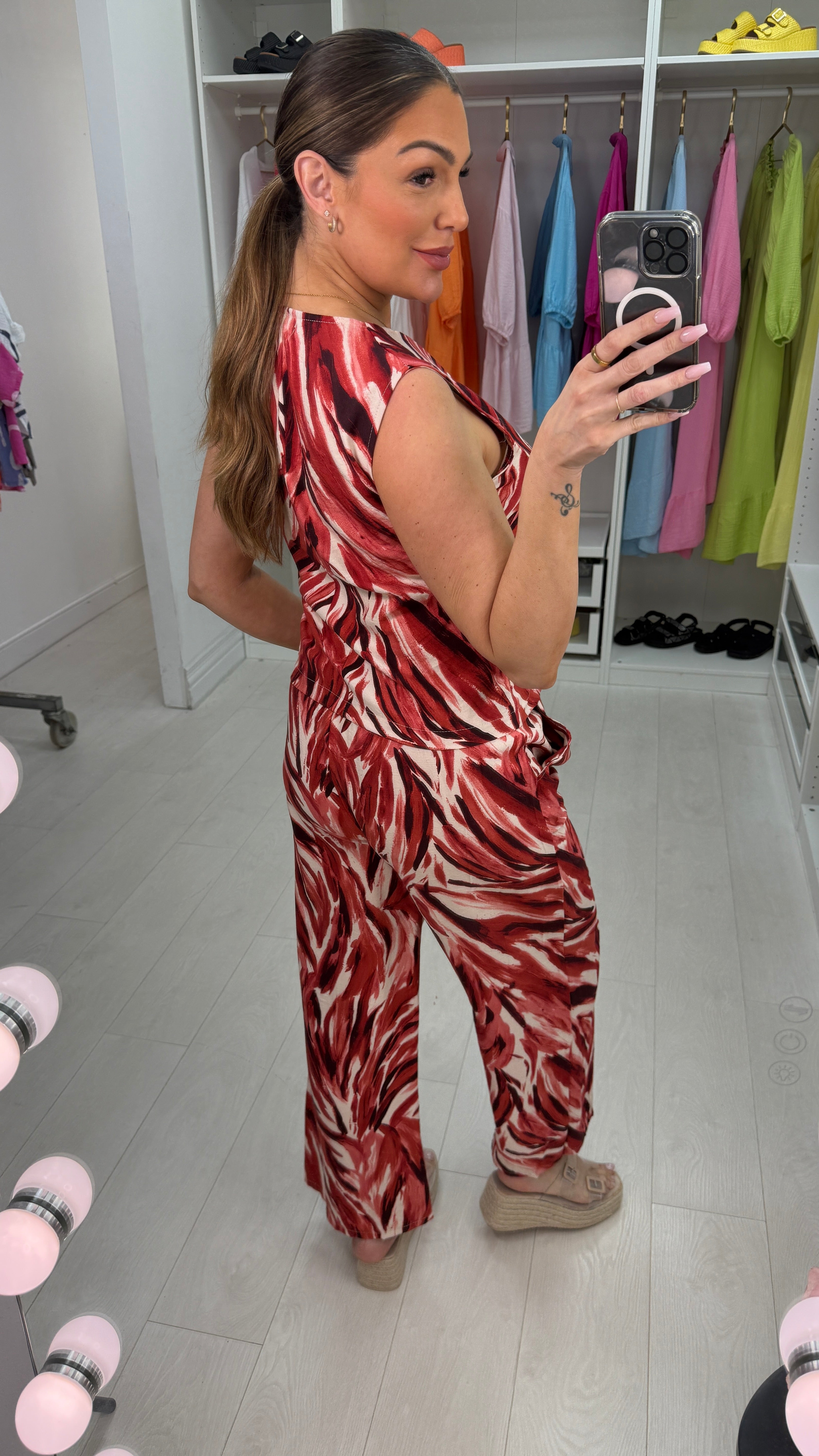 Neriah Abstract Print Waistcoat Co-Ord Set