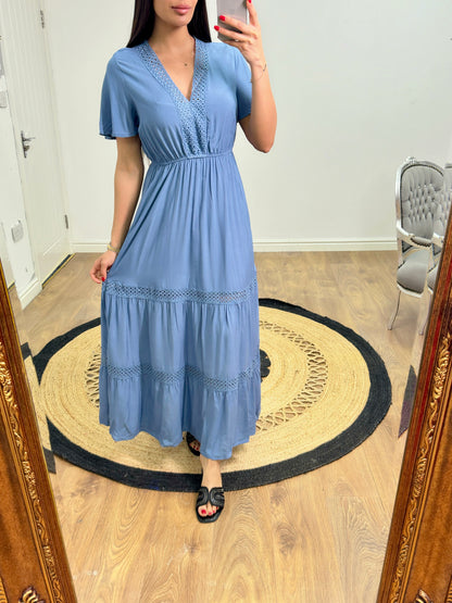 Cristi Crochet Detail Maxi Dress