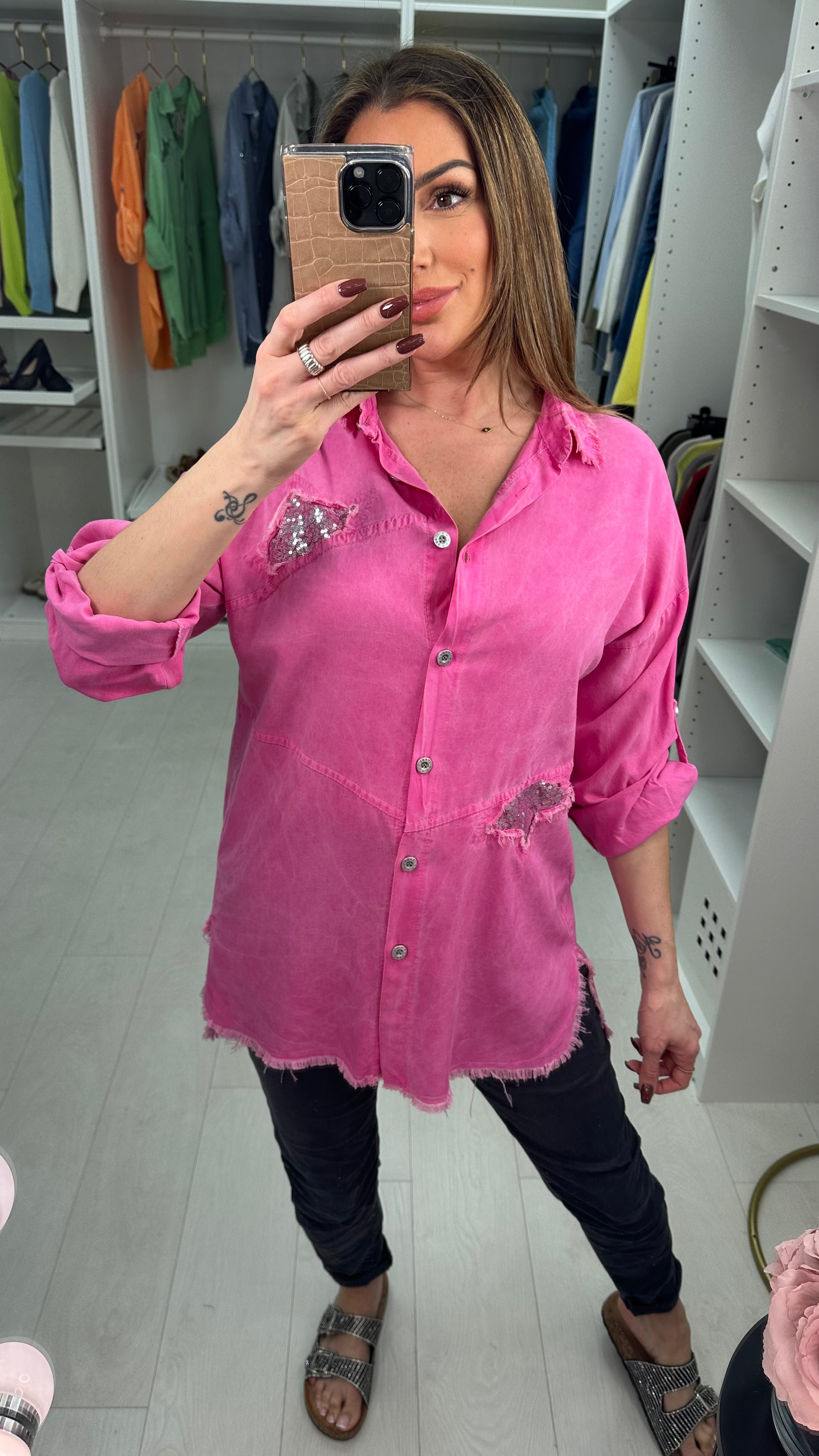 Mona Sequin Star Lightweight Shirt