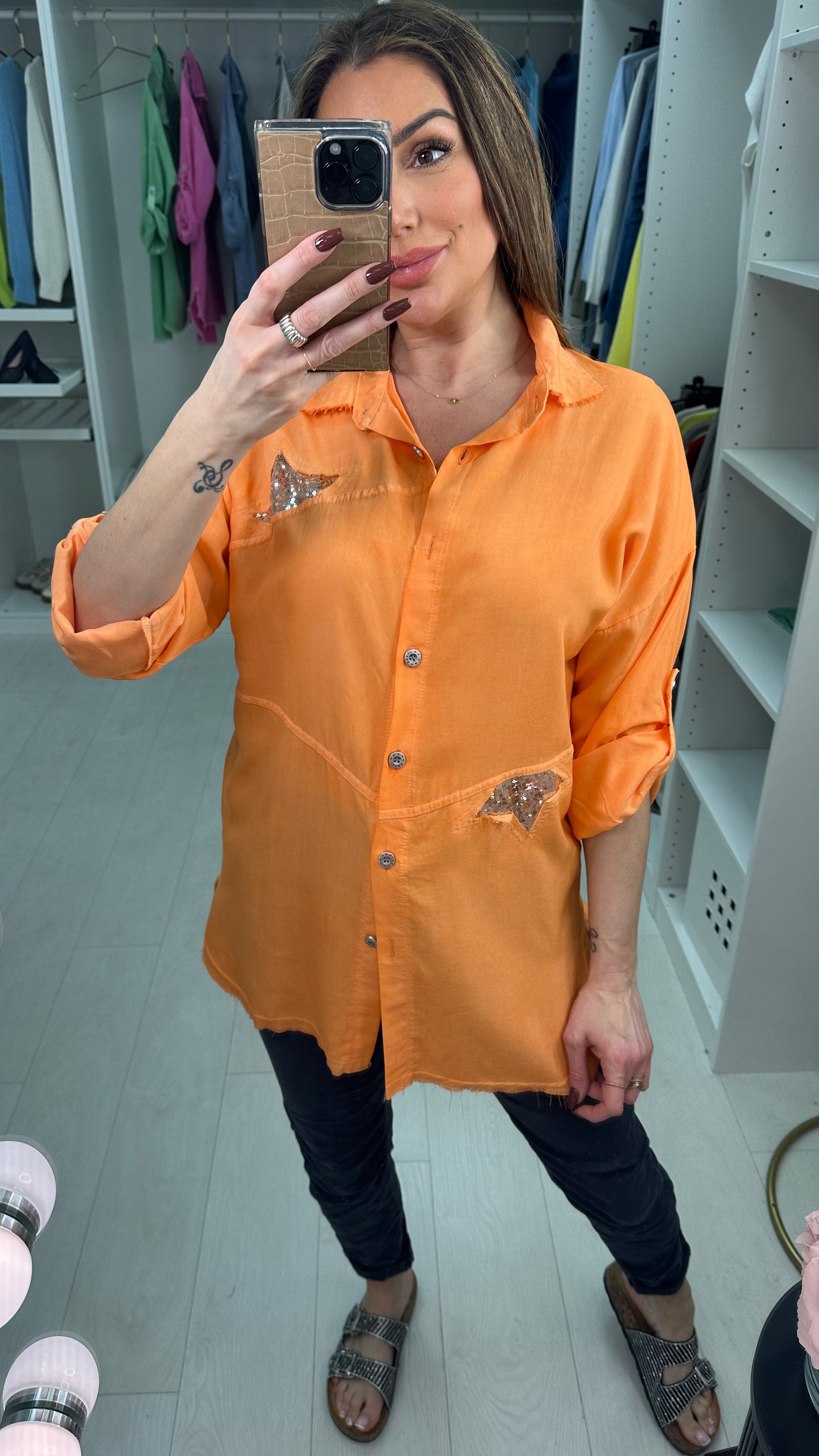 Mona Sequin Star Lightweight Shirt