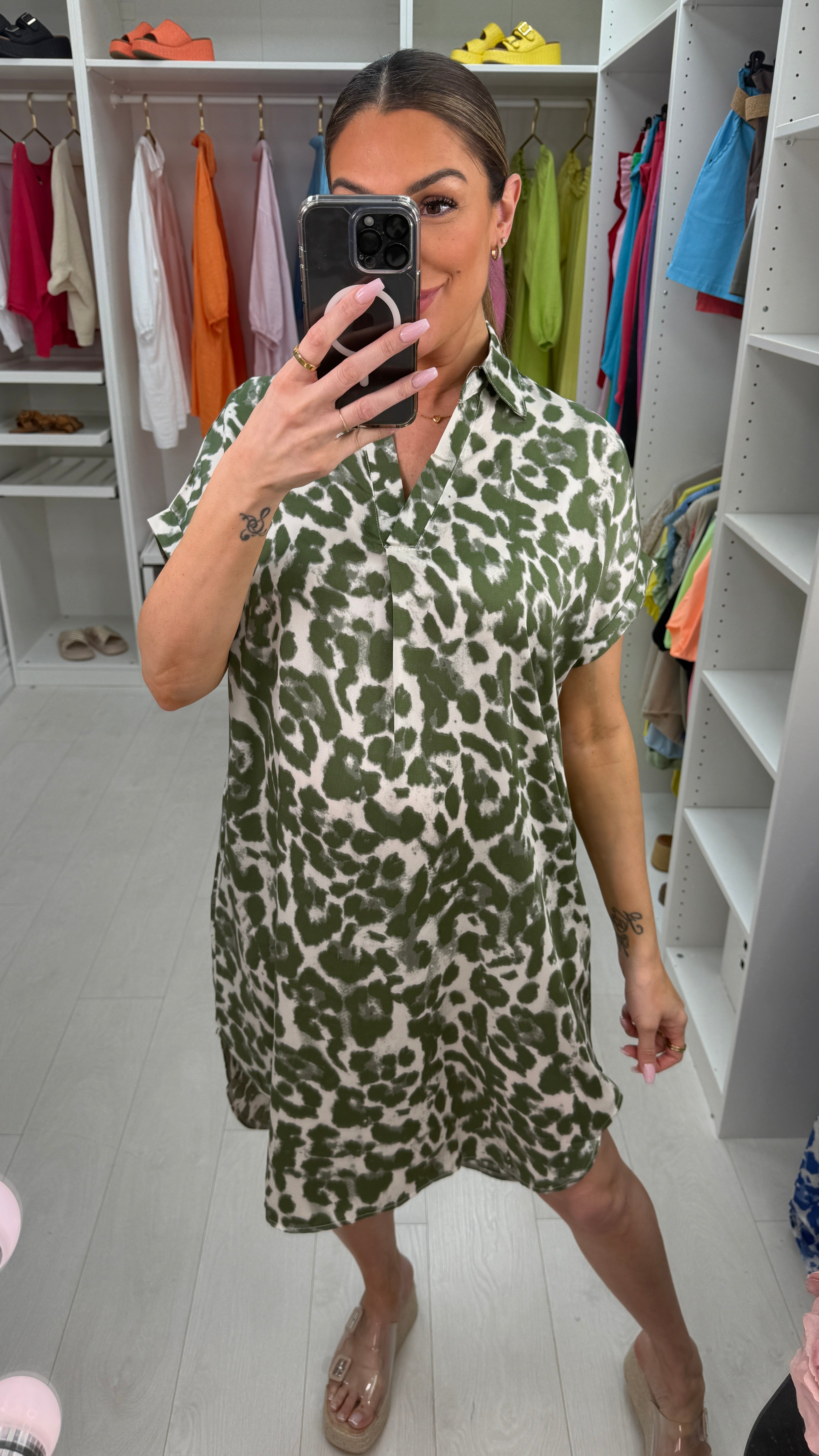 Carolina Leopard Print Midi Dress