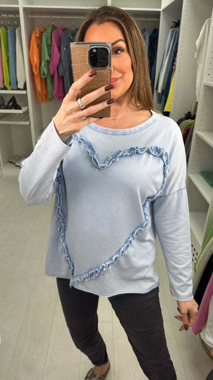 Amisha Ruffle Heart Detail Top