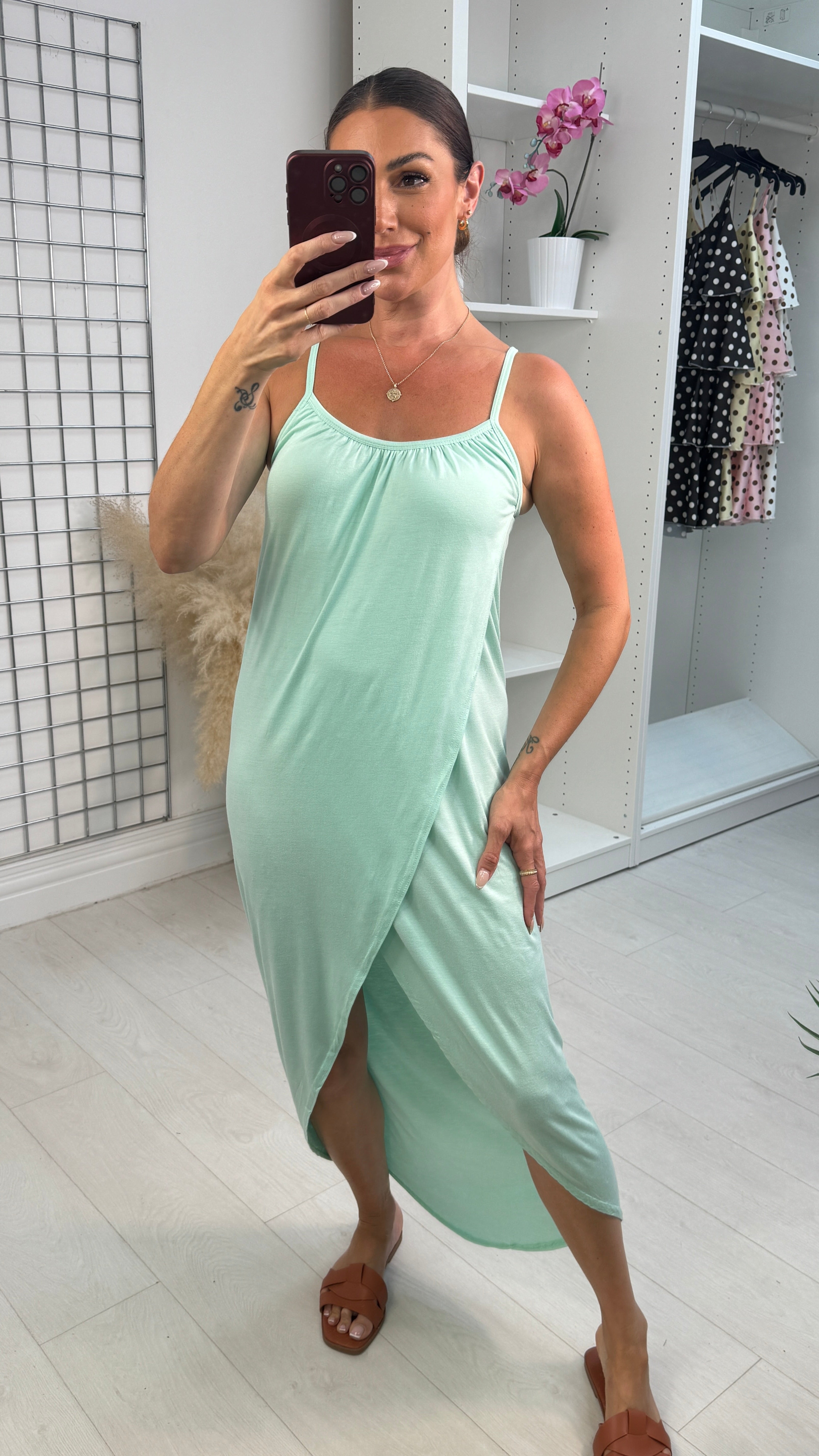 Ferne Plain Loose Fit Wrap Dress