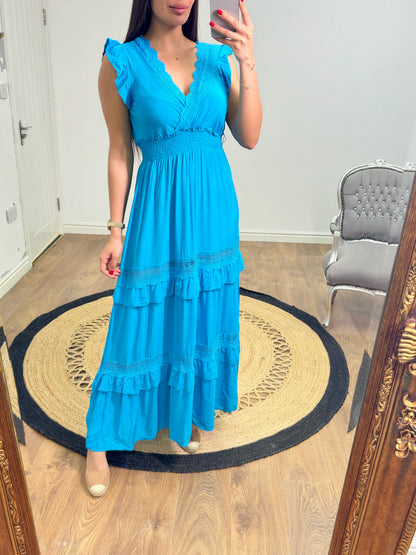 Silvana Crochet Detailed Frill Summer Dress