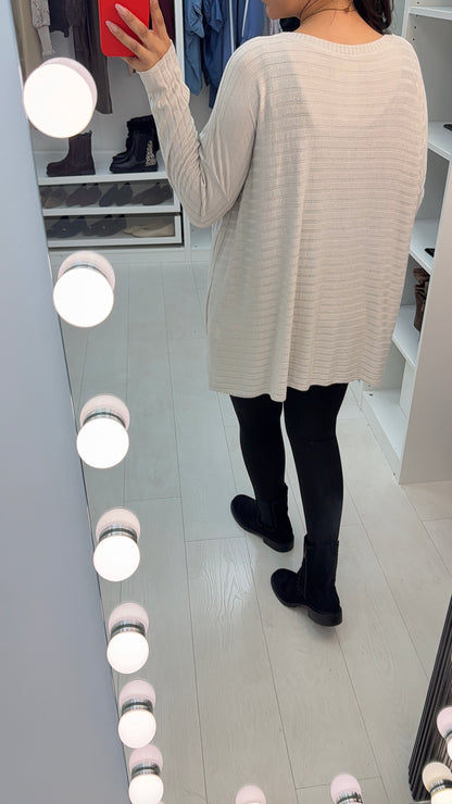 Akira Plain Asymmetric Thin Knit Top
