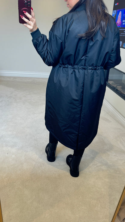 Kathryn Reversible Oversized Longline Bomber Jacket