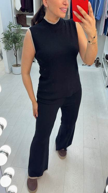 Raina Sleeveless Knitted Loungewear Co-Ord Set
