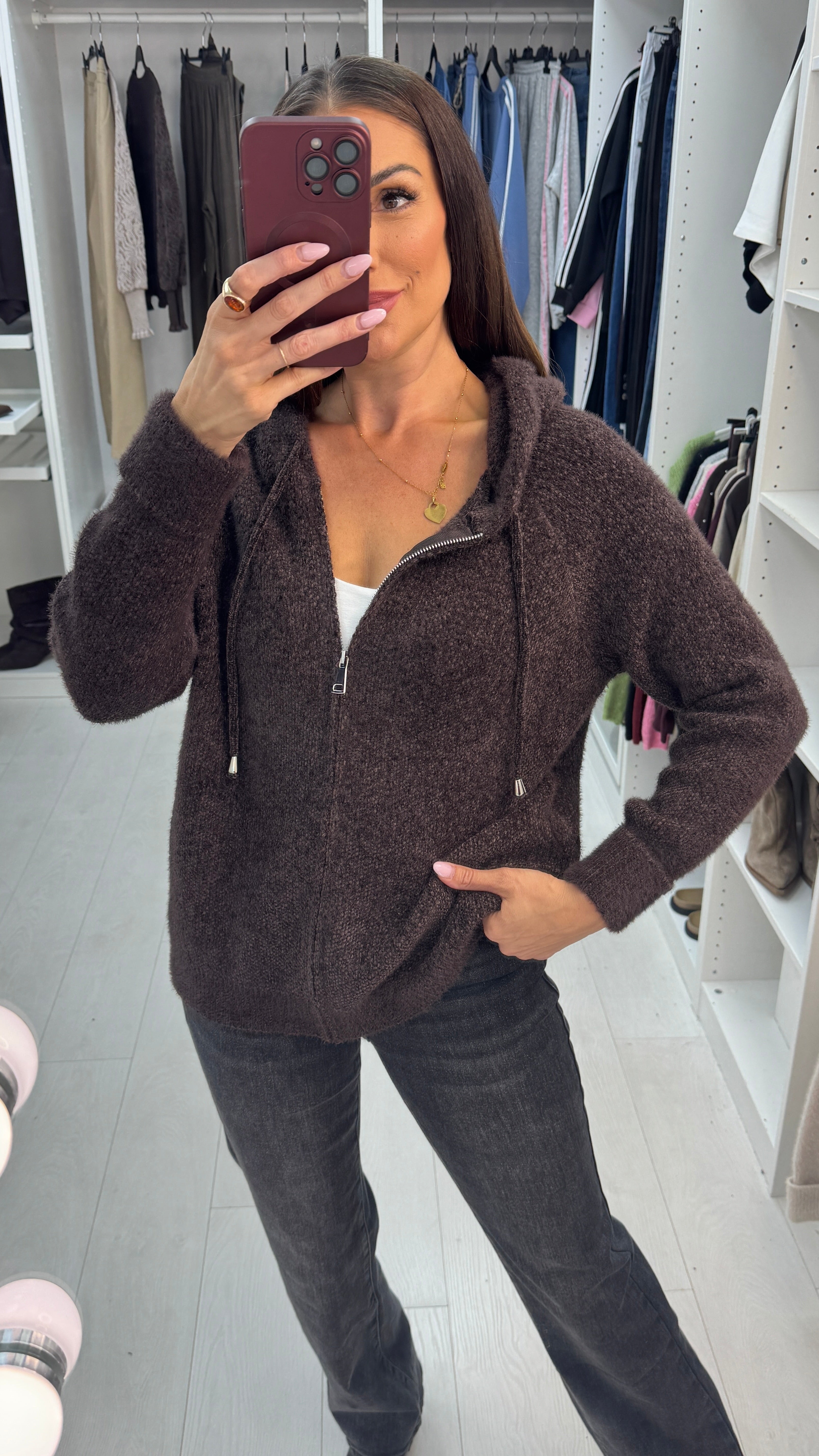 Gemma Super Soft  Zip Front Hoodie