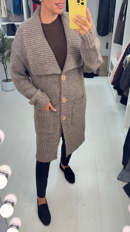 Reyna Super Soft Button Closure Longline Cardigan