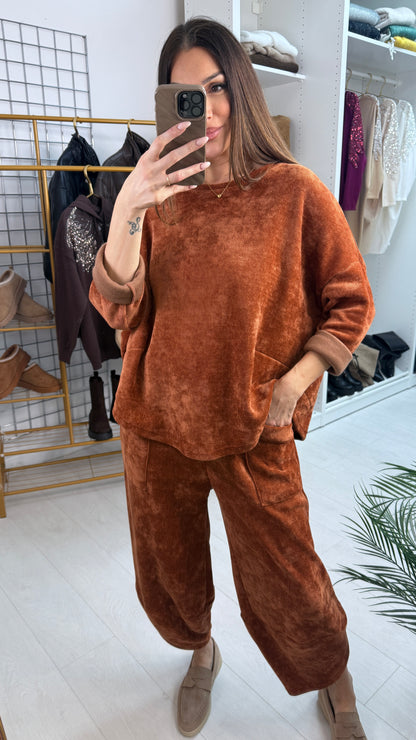 Zella Plain Corduroy Loose Fit Co-Ord Set