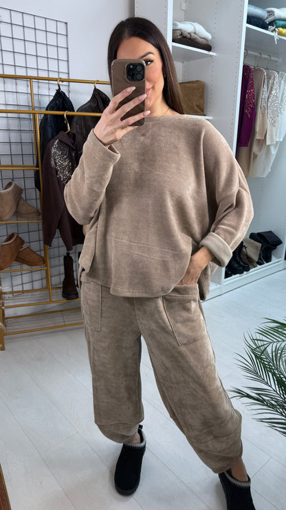 Zella Plain Corduroy Loose Fit Co-Ord Set