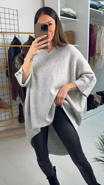 Lauretta Super Soft Button Detail Longline Jumper