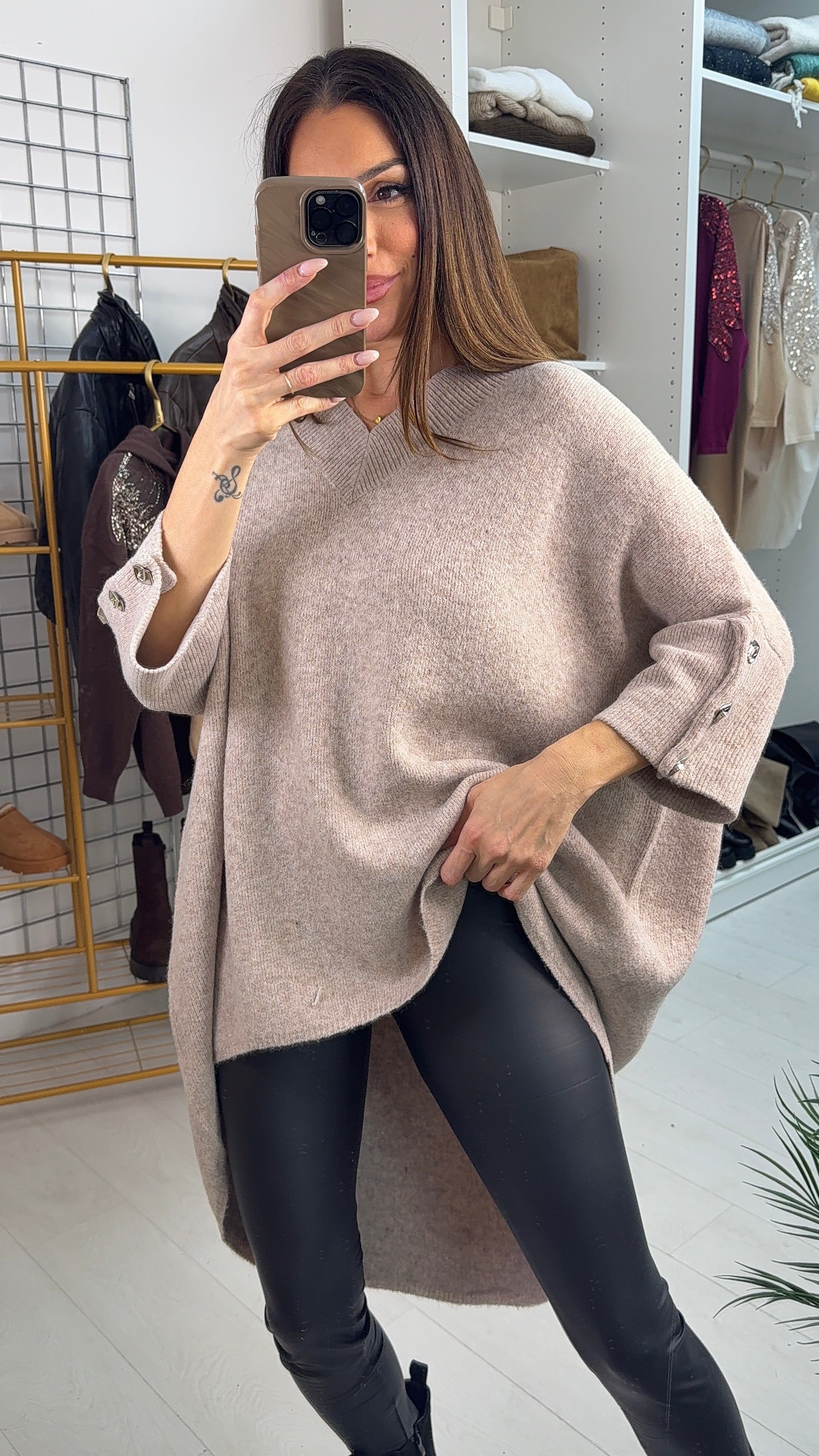 Lauretta Super Soft Button Detail Longline Jumper