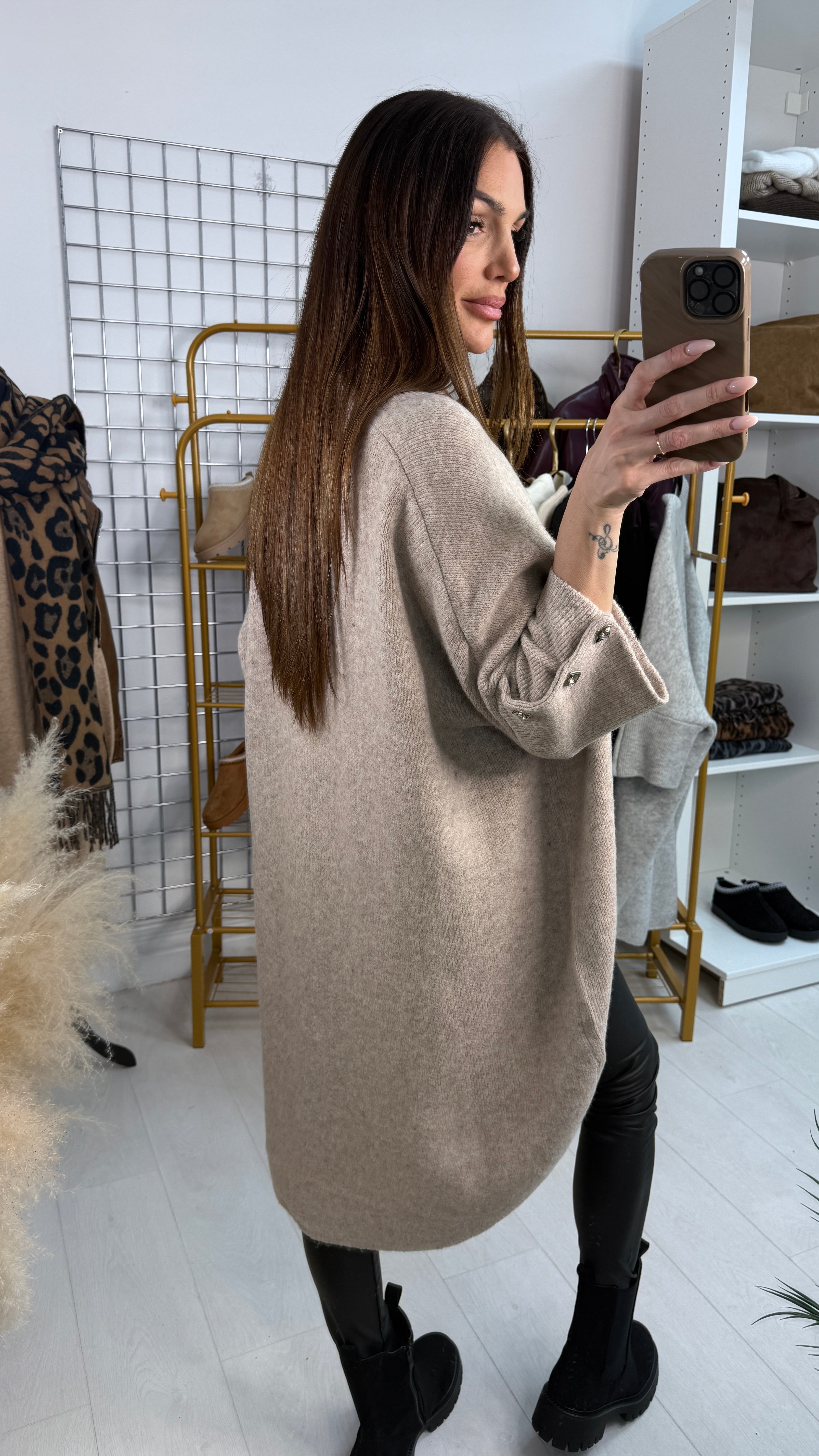 Lauretta Super Soft Button Detail Longline Jumper