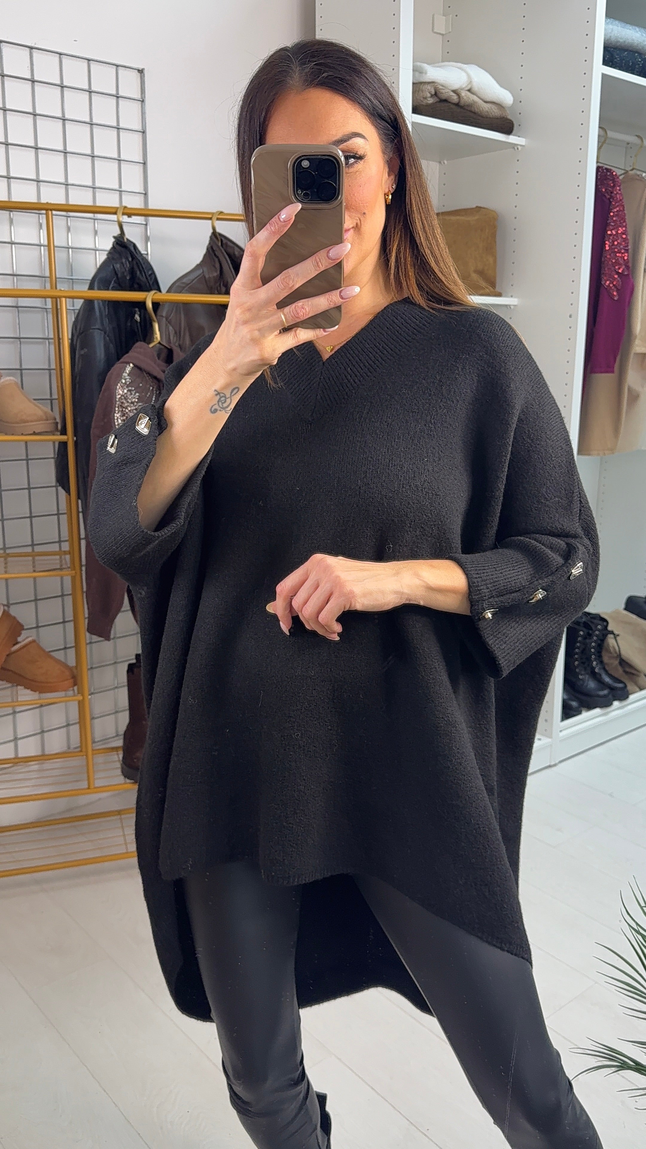 Lauretta Super Soft Button Detail Longline Jumper