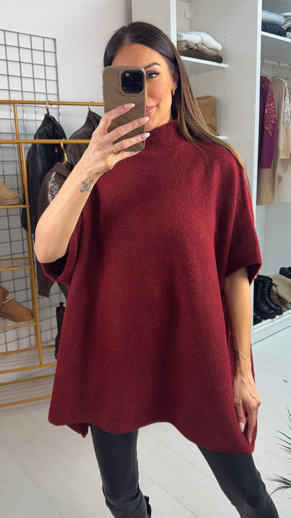 Shelbie Plain High Neck Oversized Jumper