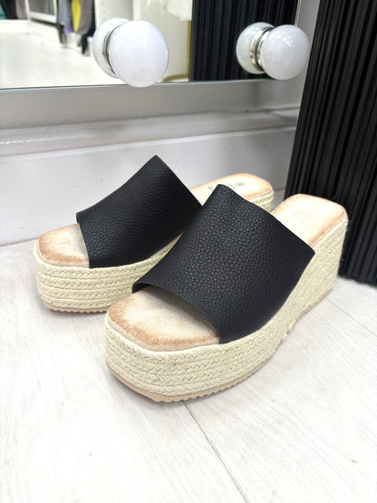 Loretta Woven Platform Mules