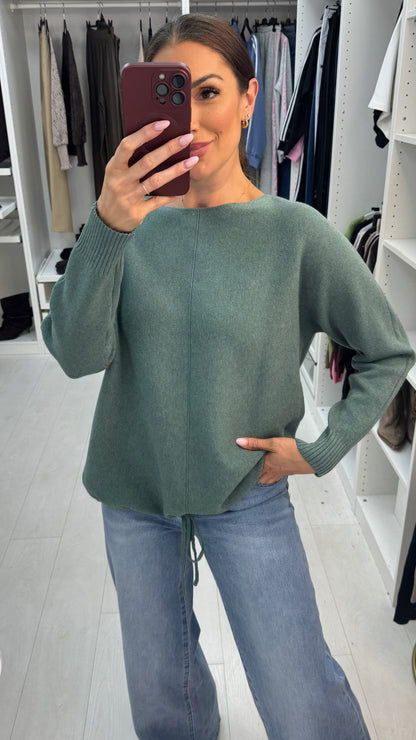Wyona Plain Drawstring Hem Jumper
