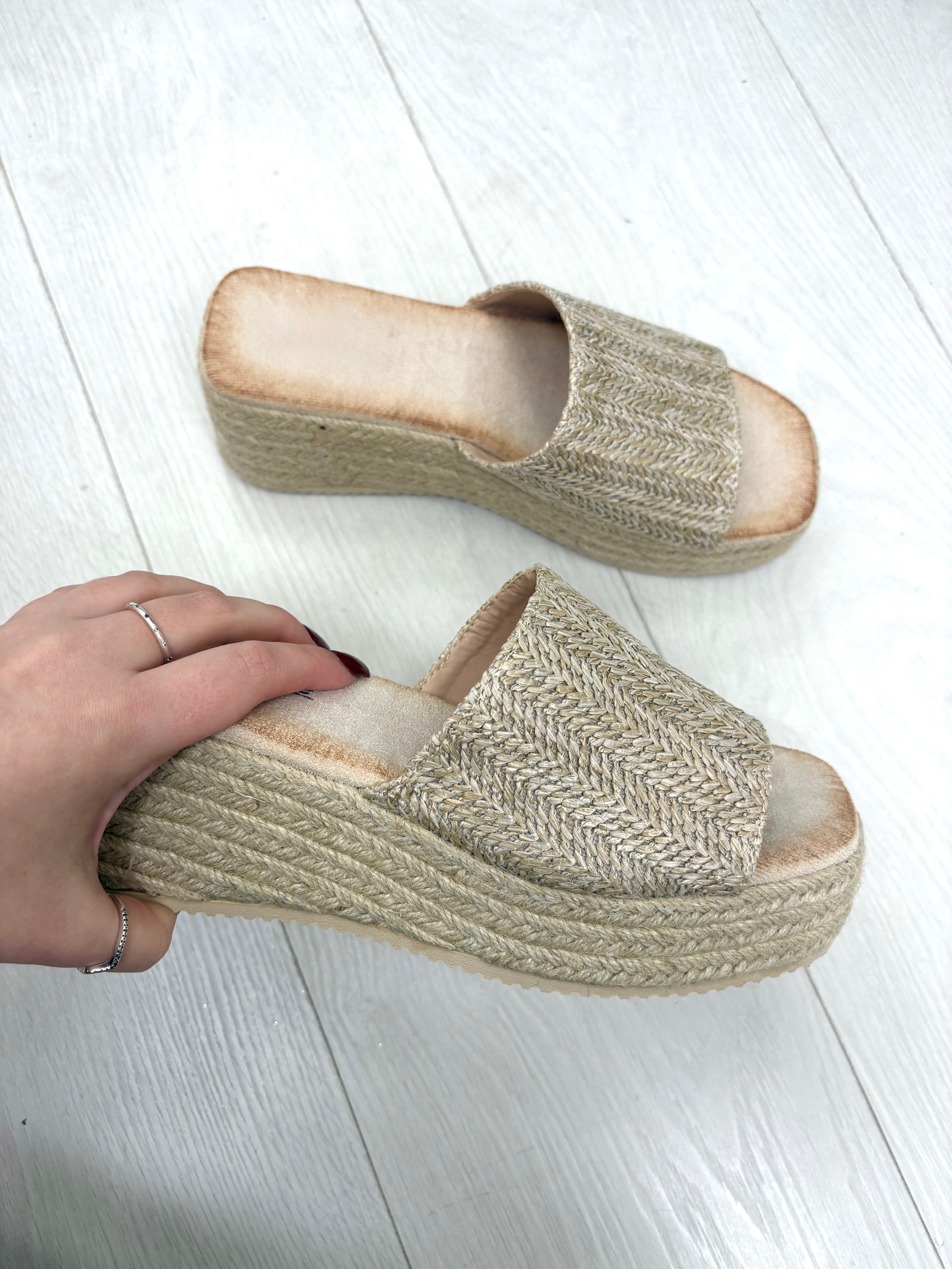 Cybil Woven Platform Mules