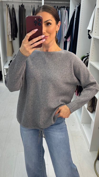 Wyona Plain Drawstring Hem Jumper