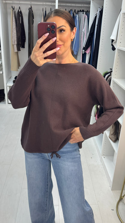 Wyona Plain Drawstring Hem Jumper