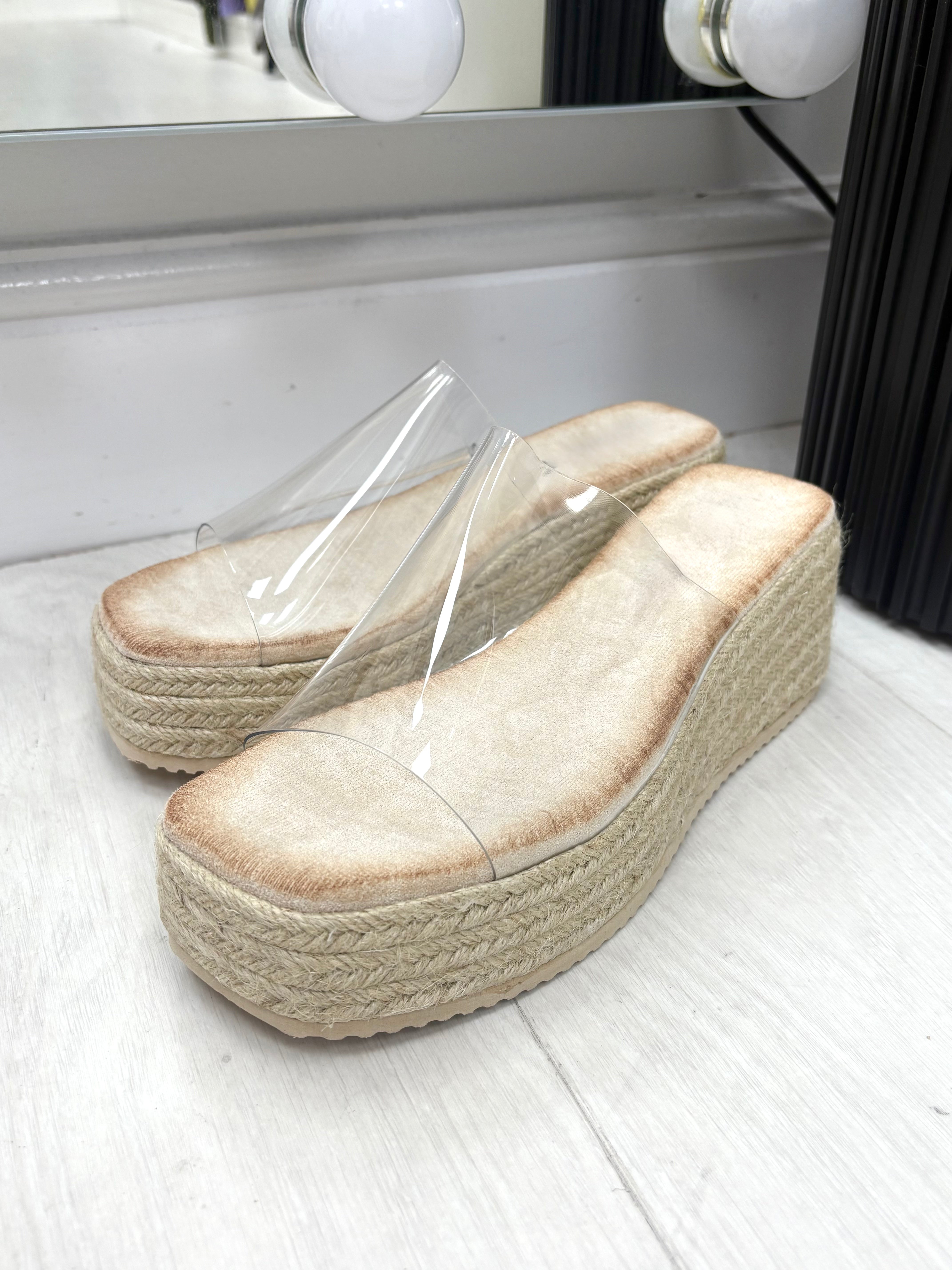 Cybil Woven Platform Mules