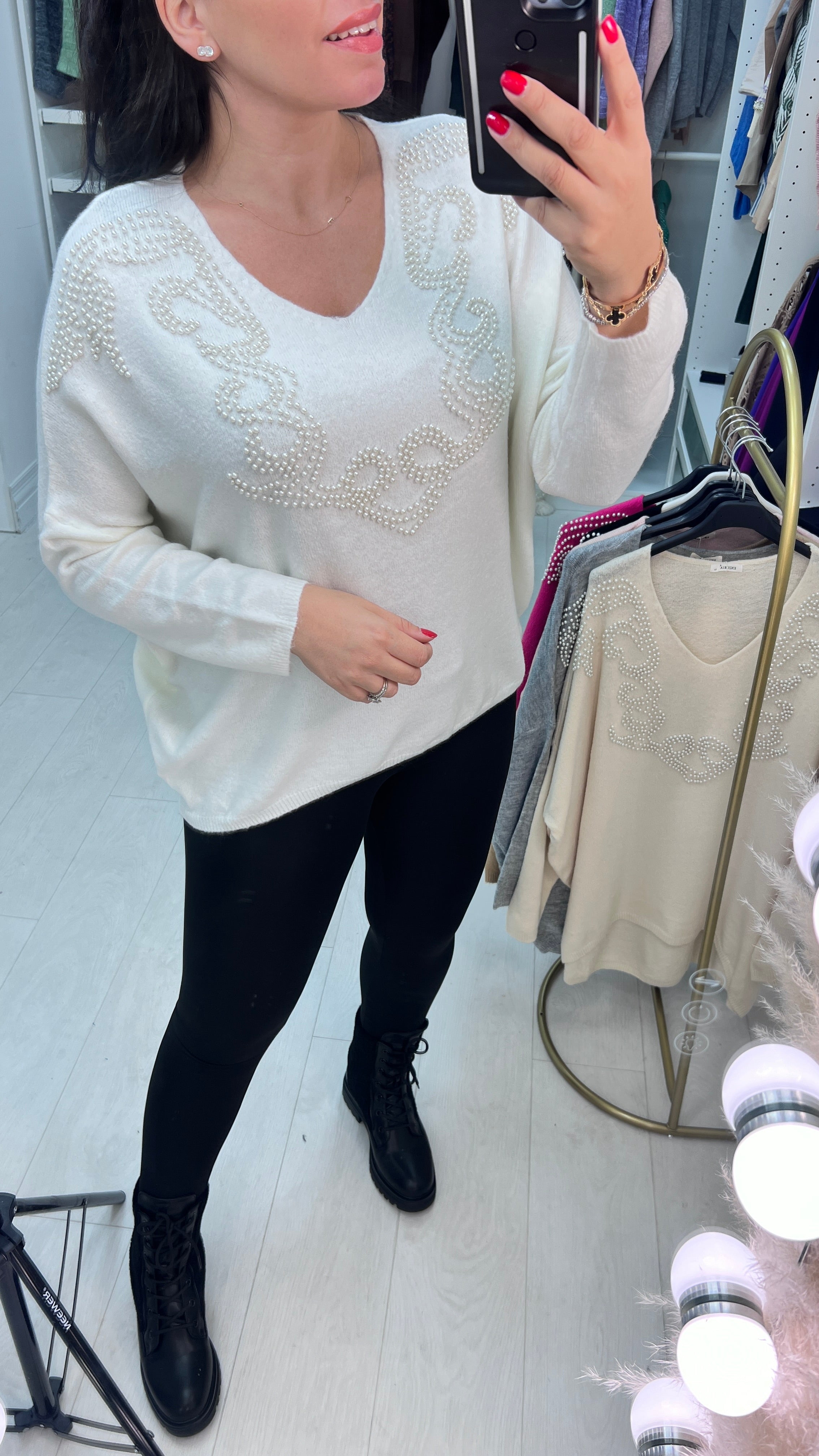 Elliz Pearl Detail Supersoft Jumper