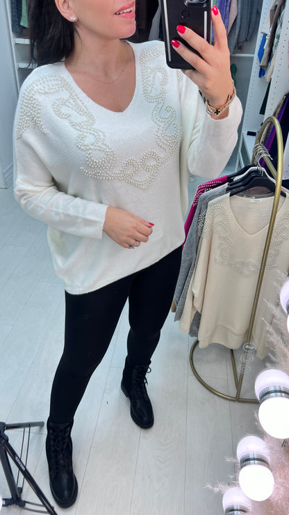 Elliz Pearl Detail Supersoft Jumper