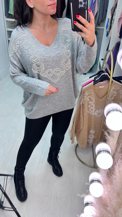 Elliz Pearl Detail Supersoft Jumper