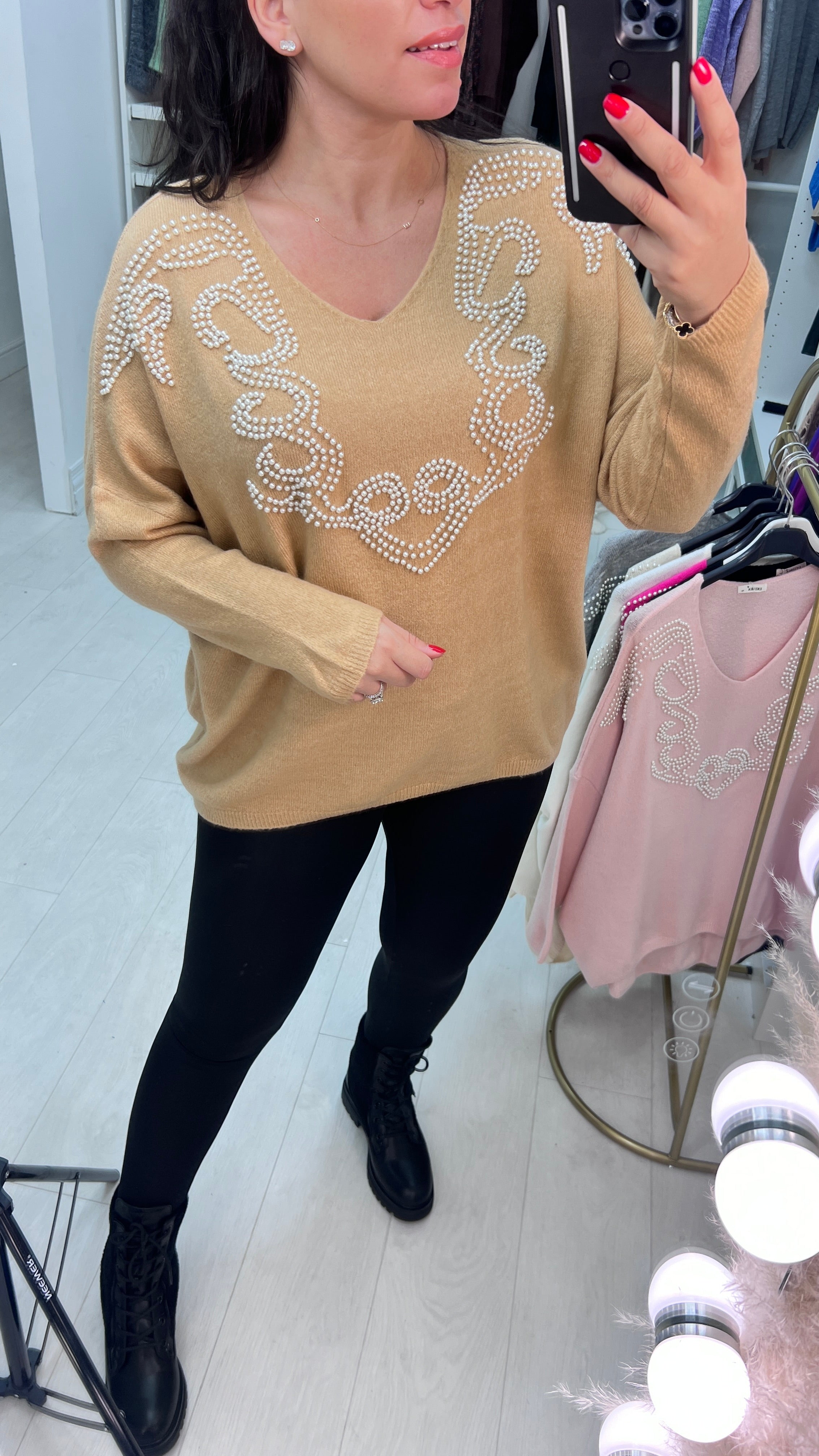 Elliz Pearl Detail Supersoft Jumper