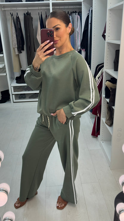 Vineta Long Sleeve Side Stripe Detailed Loungewear Set