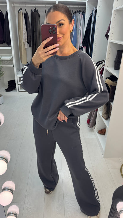 Vineta Long Sleeve Side Stripe Detailed Loungewear Set