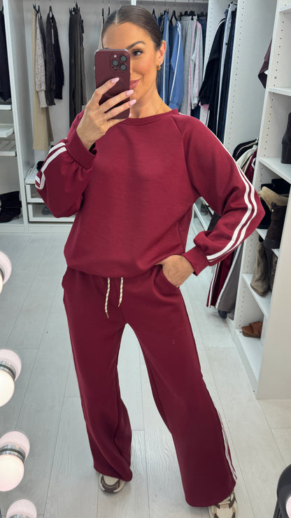 Vineta Long Sleeve Side Stripe Detailed Loungewear Set