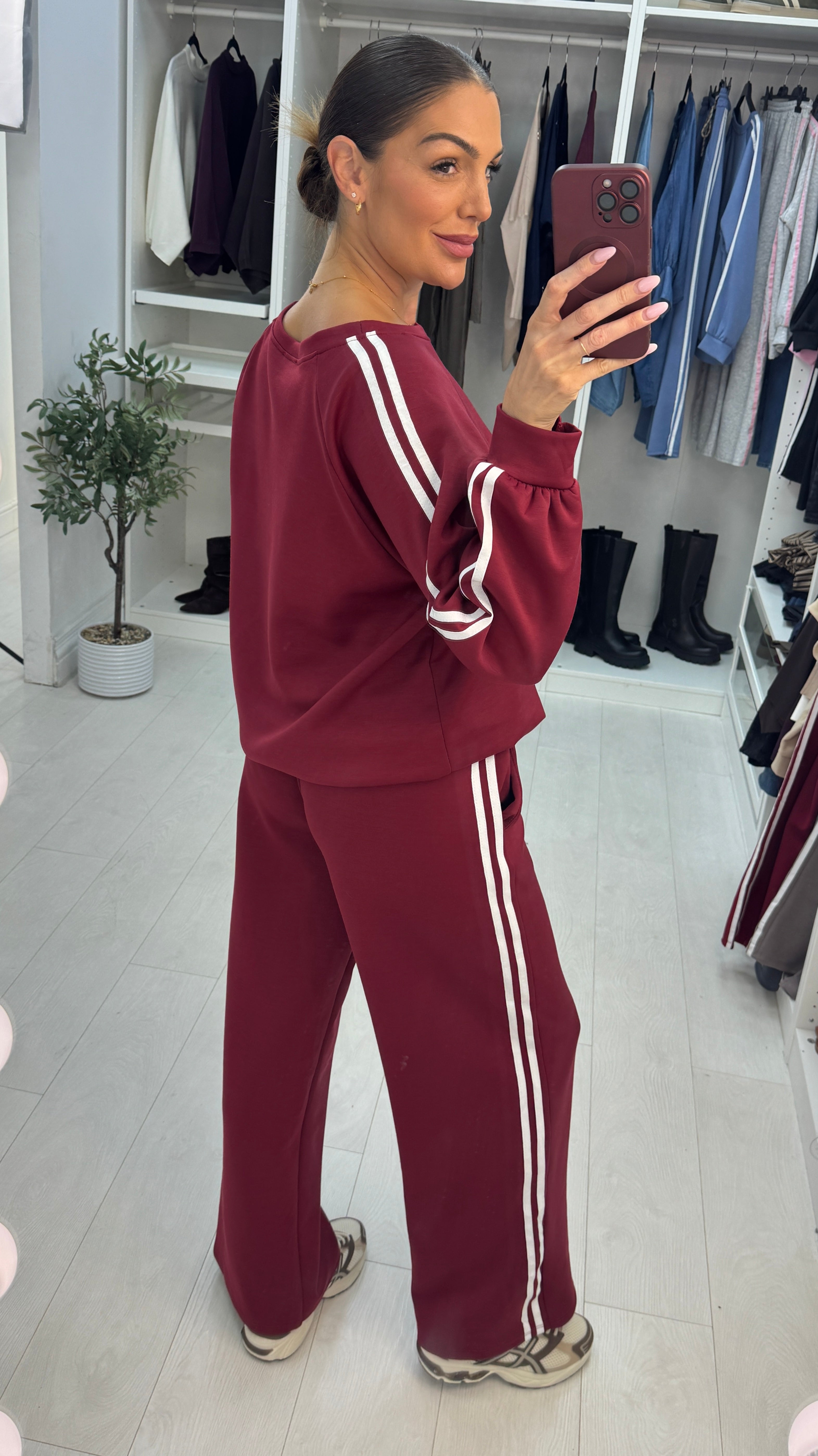 Vineta Long Sleeve Side Stripe Detailed Loungewear Set