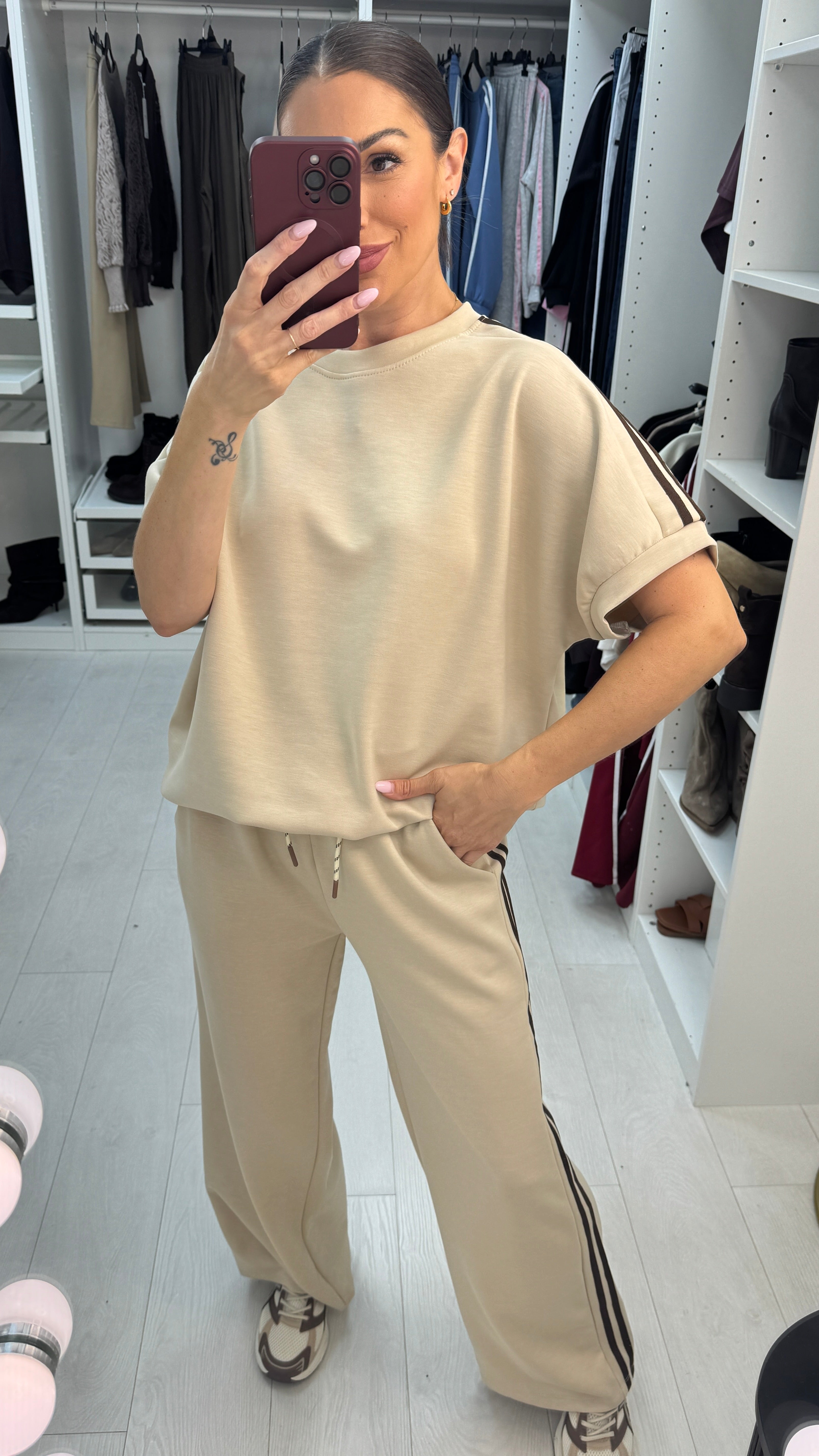 Lucy Loose Fit Side Stripe Detailed Loungewear Set