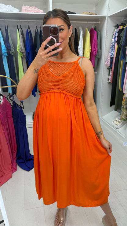 Everlee Crochet Bust Maxi Dress