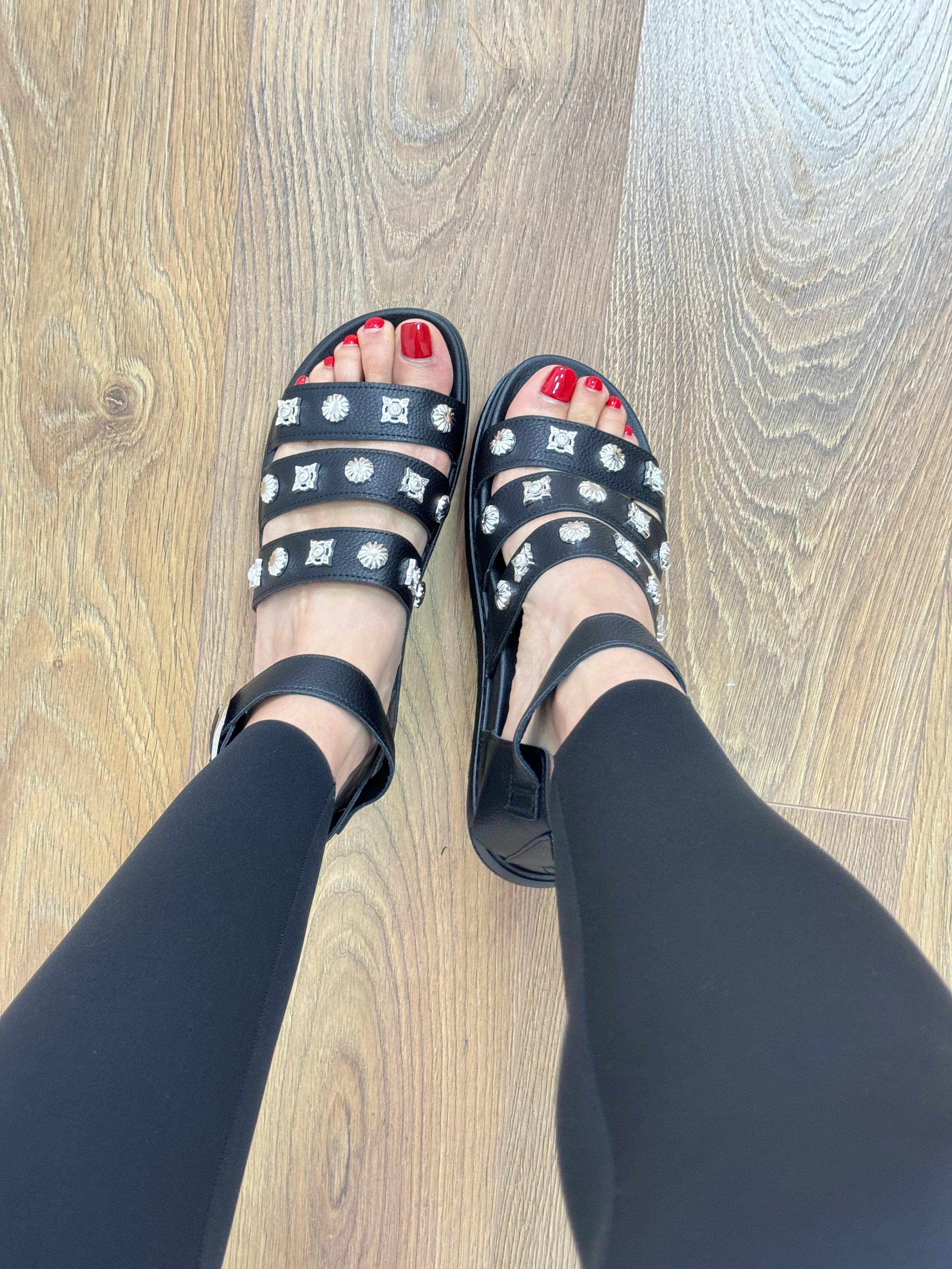 Jagger Triple Strap Pendant Sandals